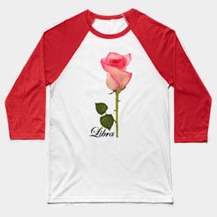 Libra Zodiac Horoscope Rose hand drawn art Baseball T-Shirt